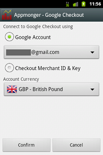 Appmonger Google Checkout Credentials