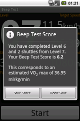 Beep Test screenshot