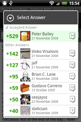 Answer selector